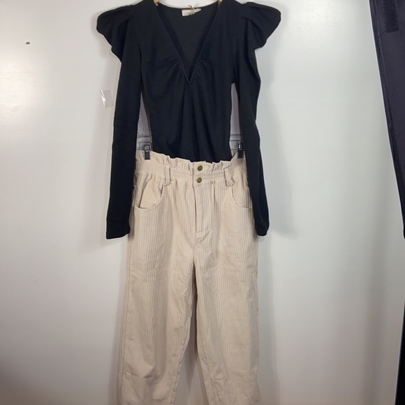 HIGH Waist Paperbag Corduroy Baggy Pants - Picture 7 of 7